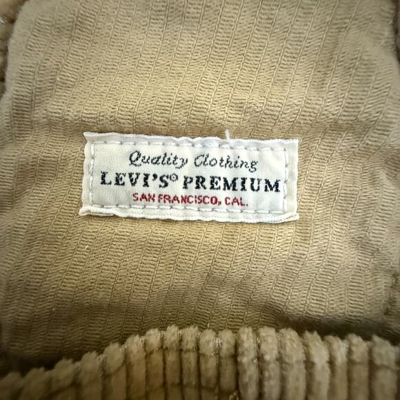 Levi's Premium Tan Corduroy Overalls Bib Dungarees Straight Leg L PC9 85315-0006 - Picture 5 of 7